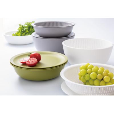 ふるさと納税 葛城市 米とぎにも使えるザルとボウル(浅型)LBK-02　ホワイト |  | 01