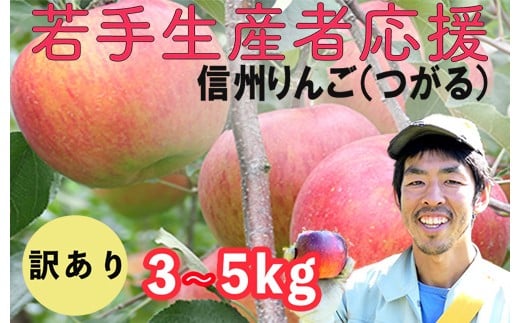 
            若手生産者応援 りんご （サンつがる） 訳あり 3-5㎏ 数量限定 先行予約 川上啓介 果物 フルーツ 家庭用 長野県 麻績村 麻績 信州
          