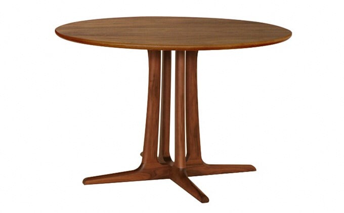 円形 ダイニング テーブル ウォールナット材 天然無垢 起立木工 藤枝家具 キッチン日用品 木材 木工 おしゃれ 家具 雑貨 インテリア 机 つくえ デスク 静岡県 藤枝市