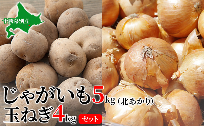 
                  じゃがいも5kg・玉ねぎ4kgセット（北あかり）【十勝幕別 北海道ホープランド農場】 [№5749-1171]
                