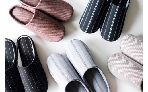 播州織 スリッパ 「Slippers」 全５色 （15-52）　Cotton Drill (red)・Ｍサイズ