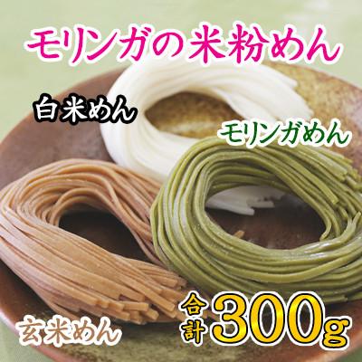 ふるさと納税 上郡町 上郡の里モリンガの米粉めん(モリンガめん100g×1、白米めん100g×1、玄米めん100g×1)