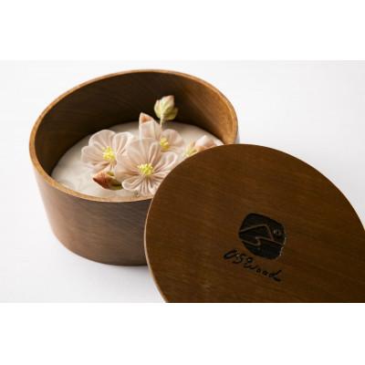 ふるさと納税 与謝野町 asowood　flower  桜の木のアクセサリーケースと桜のつまみ細工ブローチ |  | 01