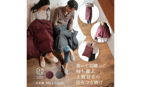 【選べるカラー】マルチに使える３WAY 収納袋一体型のオーサム“Awesome”ハンディダウンケット 「LinkDown」を使用。ひざ掛け・巻きスカート・ポンチョなどキャンプやスポーツ観戦の防寒対策に