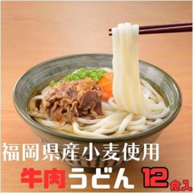 ふるさと納税 豊前市 【毎月定期便】牛肉うどん 12食入り×全6回