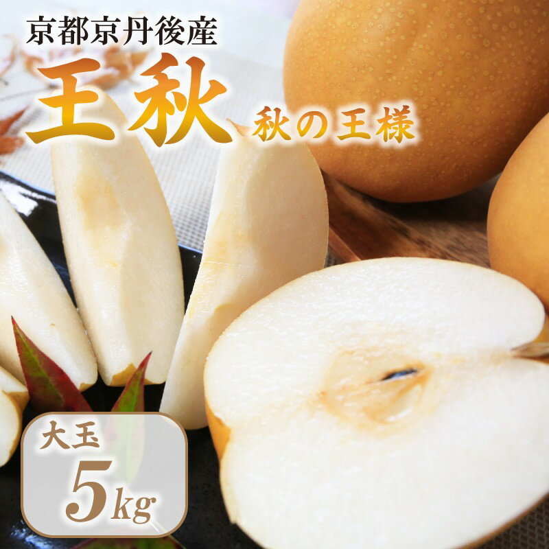 【ふるさと納税】高評価★5.0 高レビュー★【先行予約／数量限定200】農家直送 秋の王様 「王秋」5kg（概ね7玉～12玉）（2026年11月上旬～発送）梨 和梨 王秋 大玉 5kg 和梨 果物 果肉 果汁 京都 京都産 旬 農家直送 ふるさと納税 フルーツ
