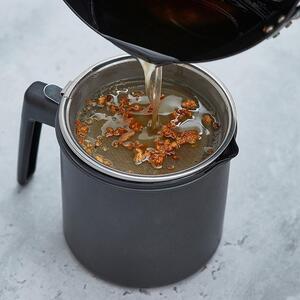 オイルポット　活性炭オイルポット　８００ｍｌ　カートリッジ１個付　H-OP800　ブラック