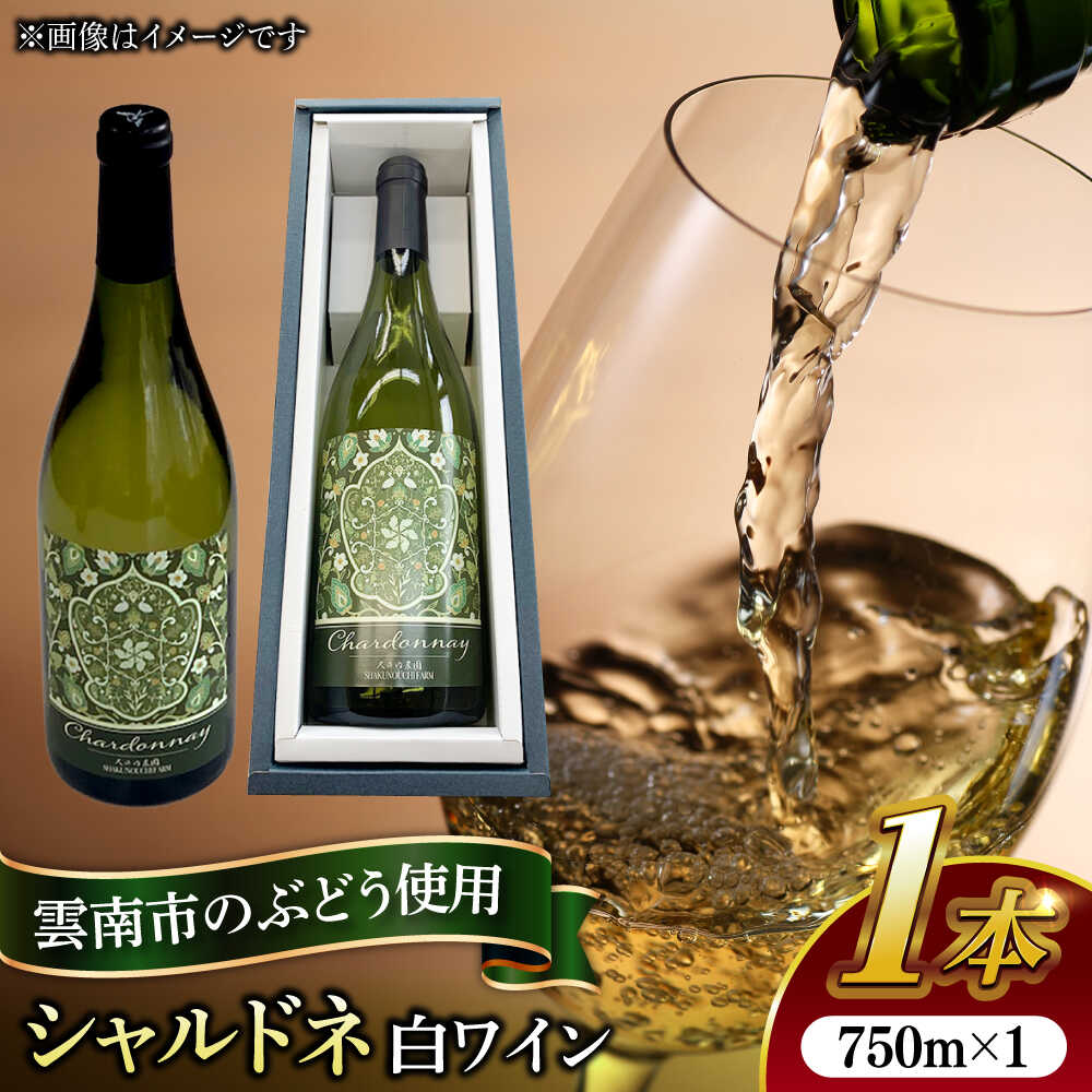 【ふるさと納税】 ワイン 尺の内農園ワイン　シャルドネ | ワイン シャルドネ 農園 島根 雲南 白ワイン 国産ワイン 日本ワイン お酒 酒 アルコール 家飲み 宅飲み 晩酌 贈り物 お祝い 人気 おすすめ ギフト プレゼント 島根県雲南市/社会福祉法人　あおぞら福祉会[AIBU002]