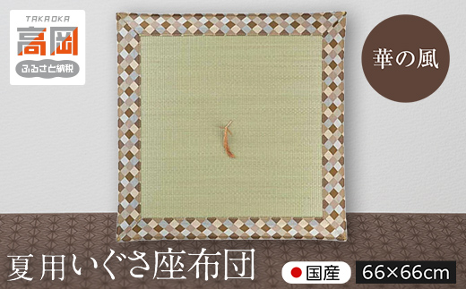 夏用いぐさ座布団 華の風66×66cm い草  FAD-0534