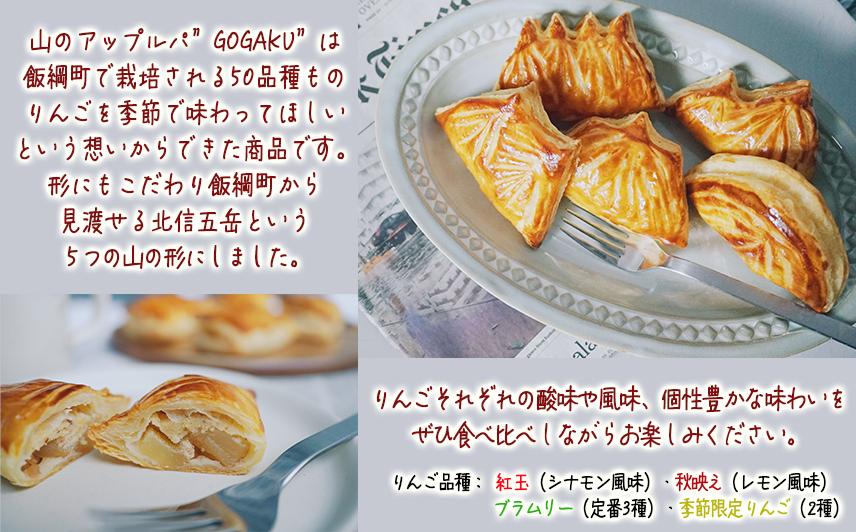 【 冷凍便 】 りんご 山のアップルパイ GOGAKU 5個入 明月堂 配送先は本州限定 信州 リンゴ 林檎 お菓子 洋菓子 焼菓子 焼きたて スイーツ パイ ケーキ 自家製 おやつ おいしい 甘味 
