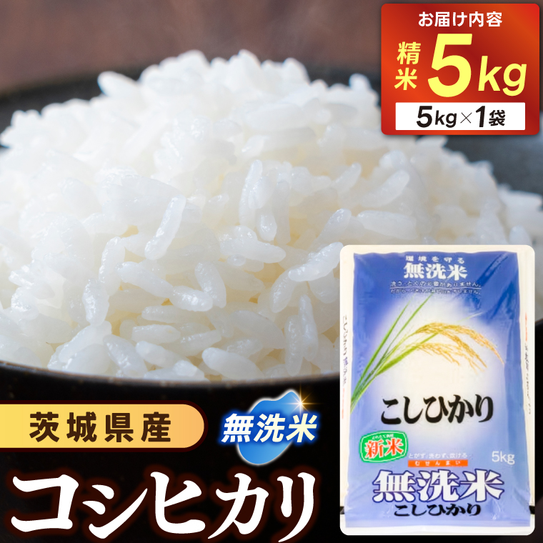 コシヒカリ 無洗米 5kg 令和7年産 お米 ★関東地方限定配送