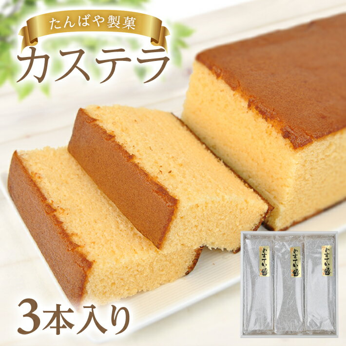 【ふるさと納税】カステラ 3本入り 1箱 たんばや製菓 東北 山形県 酒田市 庄内 スイーツ お菓子 和風