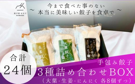 手包み餃子3種詰め合わせBOX　計24個
