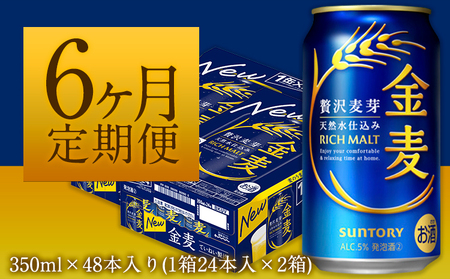 【6ヶ月定期便】“九州熊本産”金麦２ケース (350ml×48本) ×6カ月《お申込月の翌月より発送》