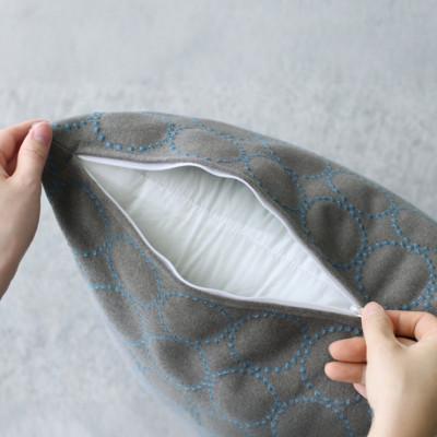 ふるさと納税 藤枝市 秋山木工の45角クッション　タンバリン　グレー(ブルー) |  | 01