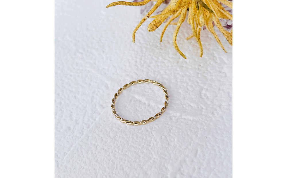 K10 ねじねじリング（ハンドメイド）【サイズ：11号】 232238_WW128VC11