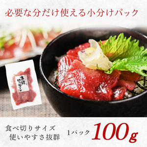 a12-278　天然 ミナミマグロ 切り落し 小分け 焼津 海の極 計1kg 100g×10P