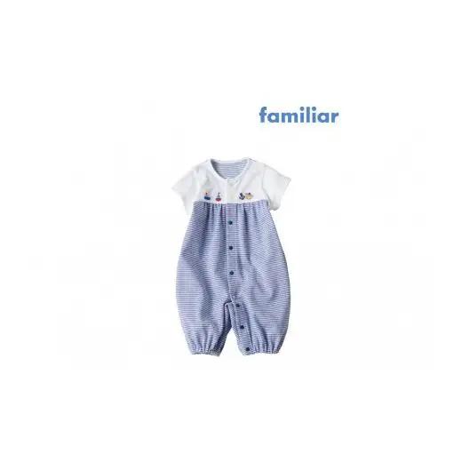 ツーウェイオール（春夏）【ファミリア】60cm ネイビー familiar (150150) │綿100％ 日本製 半袖 通気性 子供服 こども服 ベビーウェア ベビー服 キッズ BABY 子育て ママ 出産祝い プレゼント ギフト お祝い 三重県 四日市市 ふるさと納税