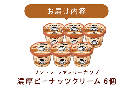ソントン ファミリーカップ 濃厚ピーナッツクリーム 130g×6個入 G13-009