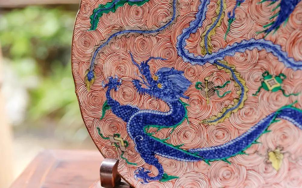 【雲泉】赤渦龍鳳凰宝文皿・萬歴龍鳳凰文皿｜京都 京焼 和絵 人気［ 京都 京焼 清水焼 人気 おすすめ インテリア ギフト プレゼント 贈答 お取り寄せ 通販 送料無料 ふるさと納税 ］