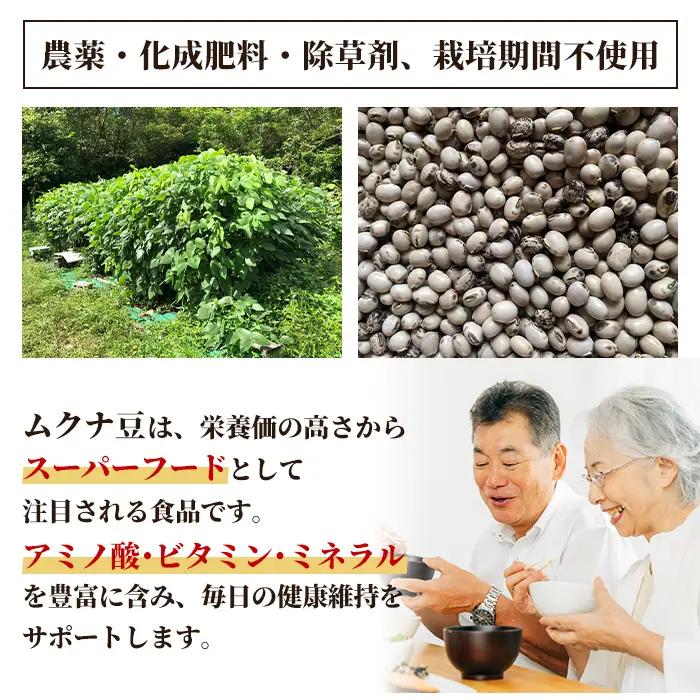 【P98001】焙煎ムクナ豆パウダー(粉末) 鹿児島 国産 ムクナ豆 八升豆 粉末 自然栽培 健康食品 豆 パウダー 栄養 アミノ酸 【きもつき農園】