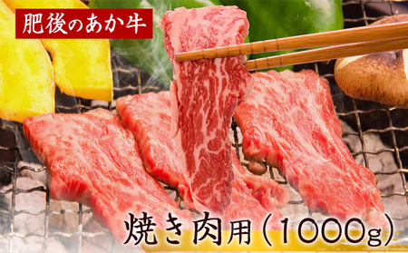 肥後のあか牛 焼き肉用 1000g 長洲501 熊本 特産 あか牛《30日以内に出荷予定(土日祝除く)》