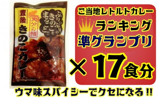 おおいたイチ押し!!豊後きのこカレー17食分（1296R）