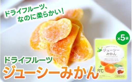 ドライフルーツ5袋セット みかんのみ / 和歌山県 紀美野町 フルーツ 果物 スイーツ おつまみ 全国配送 手土産 ギフト プレゼント お土産 ジューシー ミカン【kmf016】