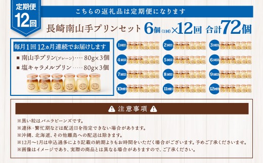 【全12回定期便】南山手プリンセット ／ 2種 食べ比べ プレーン 塩キャラメル ぷりん デザート スイーツ お菓子 菓子 おやつ セット 詰め合わせ アクトフォー 長崎県 長崎市
