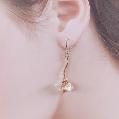ふるさと納税 長岡京市 Agaroハンドメイド誕生石のピアス&ネックレス(トパーズ) おまかせデザイン2点SET |  | 02