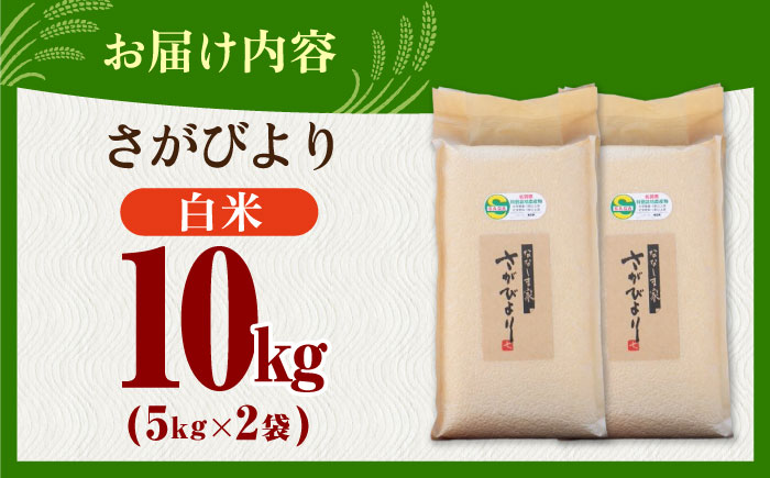 令和7年産 ななしま家 さがびより5kg×2袋 / 白米 米 特別栽培 / 佐賀県 / 有限会社七島農産 [41AHAC004]