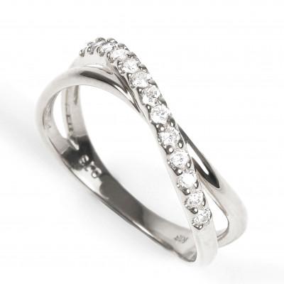 ふるさと納税 大月市 ピンキー　クロスラインダイヤリング0.13CT　R3995DI-P#9 |  | 01