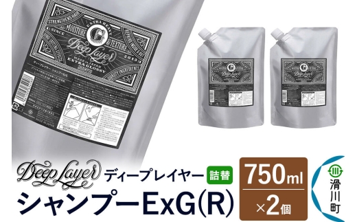 DeepLayer ディープレイヤー シャンプー ExG (R) 【詰替】 750mL×2個 [まとまり パサつき なめらか 手触り スルスル髪 ふんわり 細毛 軟毛 ダメージ毛 ブリーチ毛]