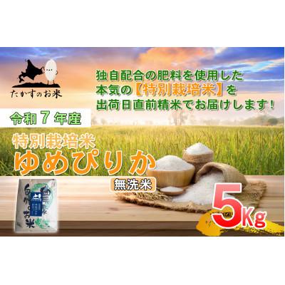 ふるさと納税 鷹栖町 令和7年産予約 たかすのお米 特別栽培米 ゆめぴりか 5kg(無洗米)