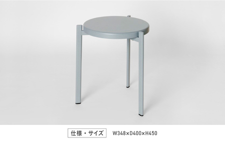 東大阪発大手メーカーの製造工場が作る家具【KOSEN】 スツール(スエードライトグレー)