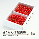 【ふるさと納税】さくらんぼ 紅秀峰 秀Lサイズ バラ詰め 1kg (500g×2) 2025年産 令和7年産 山形県産 ns-bsslb1