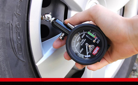 TONE トネ エアゲージ（タイヤ溝測定機能付）( A-AGM04 ) 15001-40001380