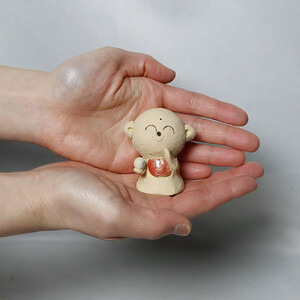 信楽焼 陶器製 ほほえみ地蔵 置物