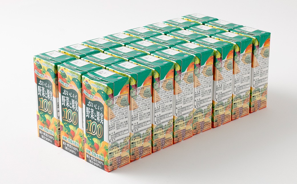 おいしい野菜と果実ジュース 計4.8L （200ml×24本） ロングライフ 21種類の野菜と4種類のフルーツ