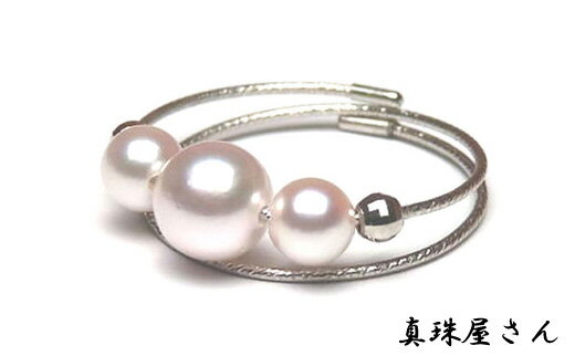 【ふるさと納税】 真珠屋さん 誰にも可愛い K18WG カットボールとパールのリング ベビー真珠アコヤ真珠 【フリーサイズ】 アクセサリー 指輪 ジュエリー 三重 伊勢 志摩 パール 本真珠 あこや真珠 アコヤ貝 ギフト 贈り物 プレゼント 普段使い 冠婚葬祭 結婚式 記念日 慶事