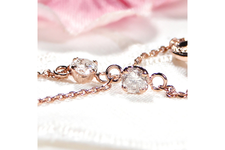 ブレスレット K18PG ピンクゴールド ダイヤモンド 0.23ct 無限大 ∞ インフィニティ 18金  【f185-k18pg】