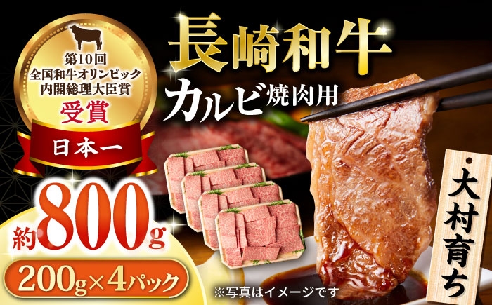 
            大村育ち 長崎和牛 カルビ焼肉セット 800g  / 牛肉 カルビ 焼肉 BBQ / 大村市 / おおむら夢ファームシュシュ [ACAA479]
          