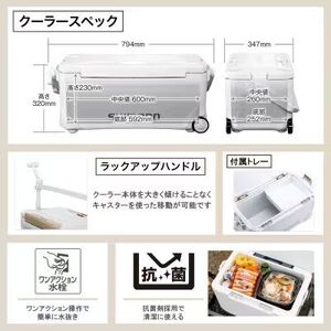 シマノ スペーザ ベイシス 35L キャスター (ピュアホワイト) クーラーボックス | シマノフィクセル クーラーボックス アウトドア 保冷 クーラー 釣り キャンプ FIXCEL 信州 南信州 送