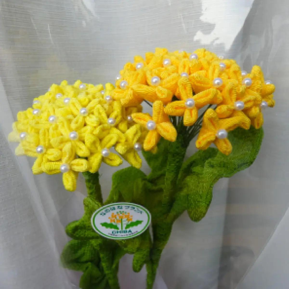 B804 ちりめん細工の菜の花　ONJN002