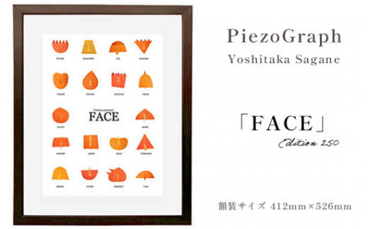 相根良孝 ピエゾグラフ 絵画「FACE」 額装サイズ412mmx526mm 額縁付き / アート インテリア ギフト 綾部市 / plandoo［BSAK046］