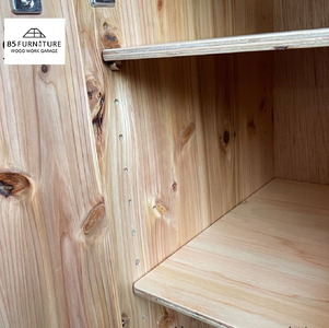 フロントフラットキャビネット 1台 キャビネット 収納 カウンター フラット 引き出し プッシュ扉 棚 たな tana 針葉樹合板 スタイリッシュ プレゼント 手仕上げ 1点物 国産 杉材 無垢材 木