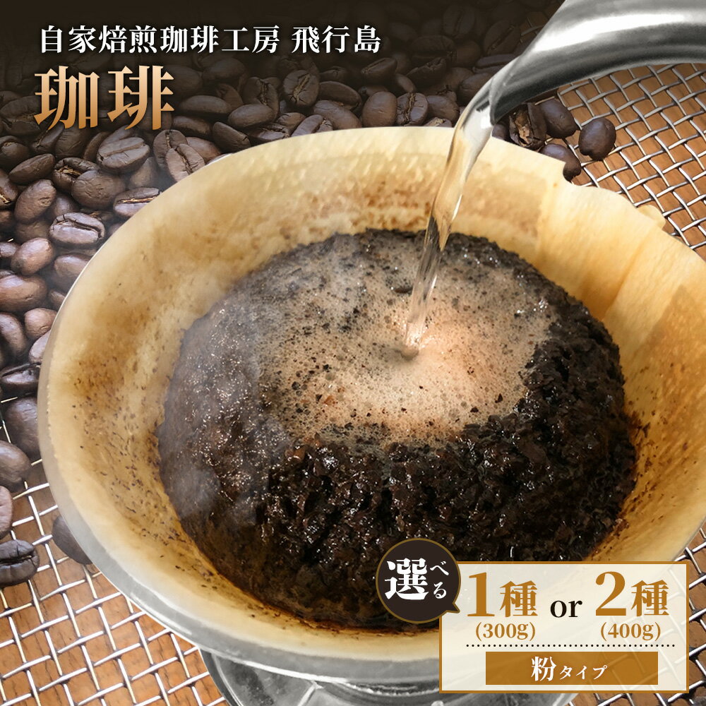 【ふるさと納税】【自家焙煎珈琲工房 飛行島】 自家焙煎珈琲（粉）セット 選べる内容量 200g×2袋 100g×3袋 | 自家焙煎 珈琲 コーヒー ブレンドコーヒー 粉 セット 厳選 生豆 直火焙煎 焙煎 オリジナル ブレンド 詰め合わせ 珈琲店 お取り寄せ 宮城県 白石市