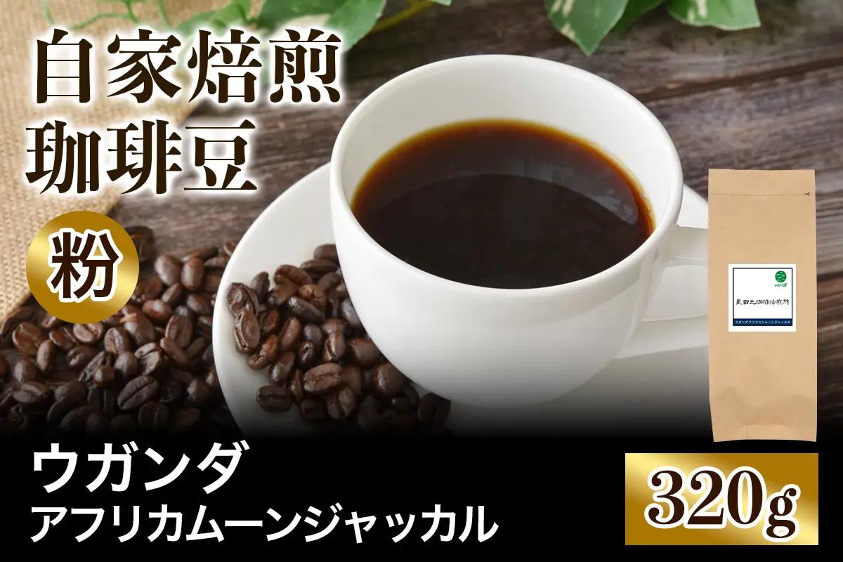 ★注文後に焙煎★自家焙煎珈琲豆 ウガンダ AFRIKAN MOON JACKAL ルウェンゾリ 中浅煎り 320g【粉：ペーパードリップ用 中細挽き】 [0414]