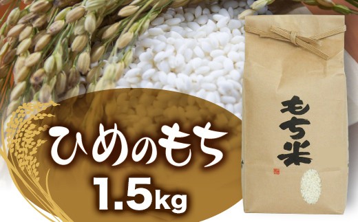 令和7年度 山形県 西川町産 もち米 ひめのもち 1.5kg 精米 餅 もち 団子 大福 おこわ 赤飯 鏡餅 雑煮 正月 花見 備蓄 保存 自宅用 家庭用 FYN6-547