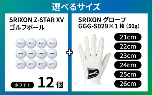 【選べるサイズ】SRIXON ボール グローブ セットB 左手用【21cm】